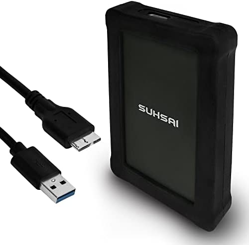 SUHSAI Robuste 160 Go Disque Dur Portable Antichoc Haute Vitesse - Disque Dur Externe USB 3.0 2,5" Compatible avec PC/Mac/Xbox One/WindowW/Gaming/Laptop (Noir) Fiche Technique et Prix au Maroc