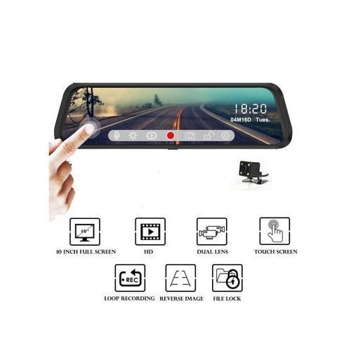 Dashcam - Rétroviseur Double Caméra Avec Écran Tactile de 10 Pouces 1080P
 Fiche Technique et Prix au Maroc