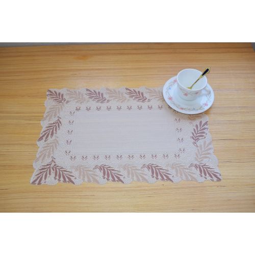 2 Napperons de Table en plastique PVC doré, en dentelle, sous-verre pour tasse
 Fiche Technique et Prix au Maroc