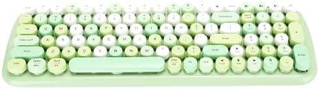 PUSOKEI Clavier sans Fil Bluetooth5.1, Clavier rétro Bleutooth Multifonctionnel, Transmission Longue Distance, Clavier Vert pour PC/Ordinateur Portable/Tablette/téléphone Portable(Vert) Fiche Technique et Prix au Maroc