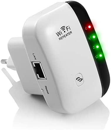 Répéteur WiFi Booster 300Mbps Extenseur sans Fil Amplificateur de Signal du Réseau(WPS, Installation Facile,1 Port Ethernet, Antennes Intégrées, 2.4GHz) Augmentation de la Couverture WiFi Fiche Technique et Prix au Maroc