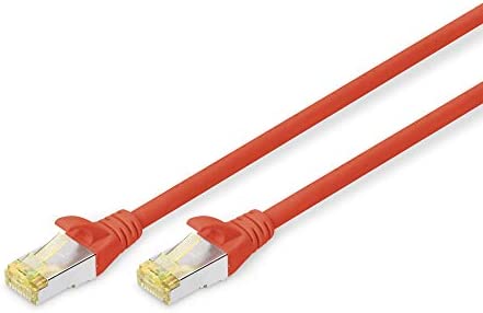 DIGITUS Câble LAN Cat 6A - 0,5m - RJ45 Câble réseau - S/FTP Blindé - Compatible Cat-6 & Cat-7 - Rouge Avis, Fiche Technique et Prix au Maroc