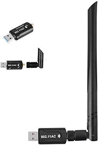 Yizhet Clé WiFi Adaptateur, 1200M WLAN Adaptateur sans Fil AC Dual Band (2.4G/300Mbps+5.8G/867Mbps), WLAN Stick avec Antenne Jack et Antenne Détachable pour Win 10/8.1/8/7/XP/Vista Mac OS Fiche Technique et Prix au Maroc