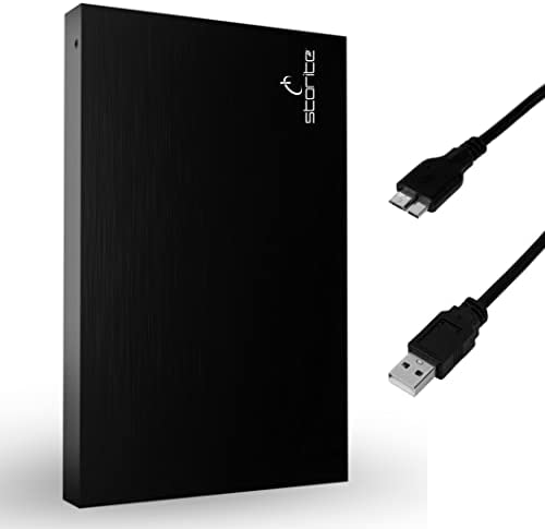 Storite Disque Dur Externe Portable Ultra Fin 2,5" 500 Go Stockage de Sauvegarde HDD avec Transfert de données Rapide USB 3.0 Compatible pour PC, Mac, Xbox One, Windows, Gaming (Noir) Fiche Technique et Prix au Maroc