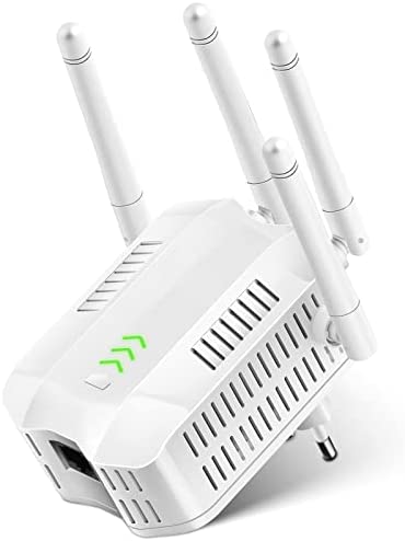 1200 Mbps Répéteur WiFi,Amplificateur WiFi Dual Band 5GHz/2.4GHz,WiFi Extender sans Fil,compatibles AP/Routeur/Répéteur Mode,avec 4*5dBi Antennes et Port LAN/WAN Ethernet,Compatible plus Les Routeur Fiche Technique et Prix au Maroc