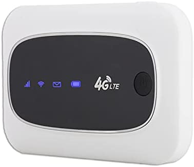 Dpofirs Routeur WiFi Portable 3G 4G M6, Routeur de Voyage sans Fil avec 4 Lumières LED, jusqu'à 300 Mbps, Prise en Charge Maximale de 32 Go Hotspot, 10 Utilisateurs, Appareil WiFi pour (Blanc) Avis, Fiche Technique et Prix au Maroc