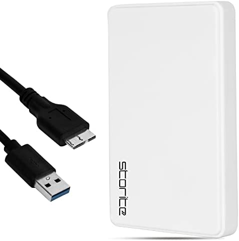 Storite Disque Dur Externe 100 Go HDD USB3.0 Extension de Stockage de Sauvegarde de Données Ultra-rapide - Disque Dur Portable Compatible pour Mac, Ordinateur Portable, PC, Xbox, Xbox One, PS4 (Blanc) Fiche Technique et Prix au Maroc