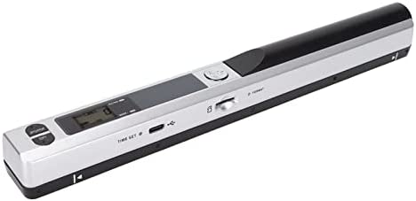 Scanner Portable, Scanner de Documents Mobile Compact, Scanner de Photos pour Documents A4 Images Pages Textes en 300 600 900 DPI, Format PDF/JPG, Prise en Charge du Stockage sur Carte TF(Argent Noir) Fiche Technique et Prix au Maroc