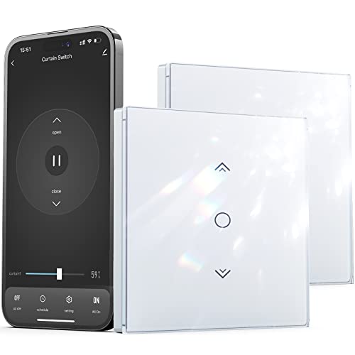 Interrupteur Volet Roulant Connecté, MISE À NIVEAU Etersky Bonton Volet Roulant Alexa En Pourcentage, Interrupteur Volet Roulant Wifi, Contrôle à Distance, Fil Neutre Requis, Lot de 2 Fiche Technique et Prix au Maroc