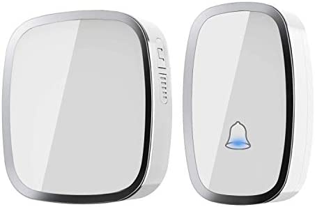 Sonnette de Porte, Carillon Sans Fil Eléctrique Etanche à 300 Mètres de Portée, Kit de Carillon avec LED flash et 36 Sonneries 4 Niveau Volumes pour Urgence, Maison, Hôtel-Un Emetteur et Un Récepteur Fiche Technique et Prix au Maroc