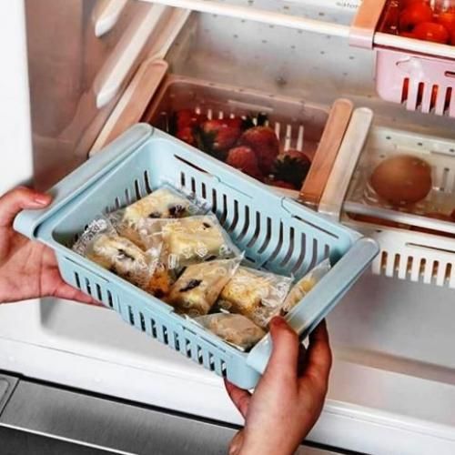 4 Tiroirs de rangement réfrigérateur réglable extensible-fonctionnelle-Bleue
 Fiche Technique et Prix au Maroc