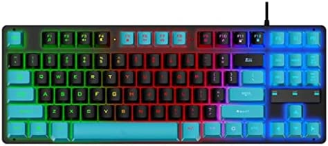 HOUKAI Gaming Clavier USB Stable 87Ky Clavier câblé RGB/Mélange Backlit LED USB USB for Ordinateur Portable PC Gamer PC (Color : A) Fiche Technique et Prix au Maroc
