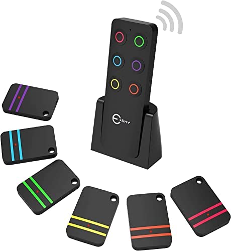 Localisateur de clés , Esky Localisateur d'Objets Perdus sans Fil Key Finder avec 6 récepteurs RF, télécommande sans Fil, localisateur de clés RF pour clés, Portefeuille, téléphone, Bagages Fiche Technique et Prix au Maroc