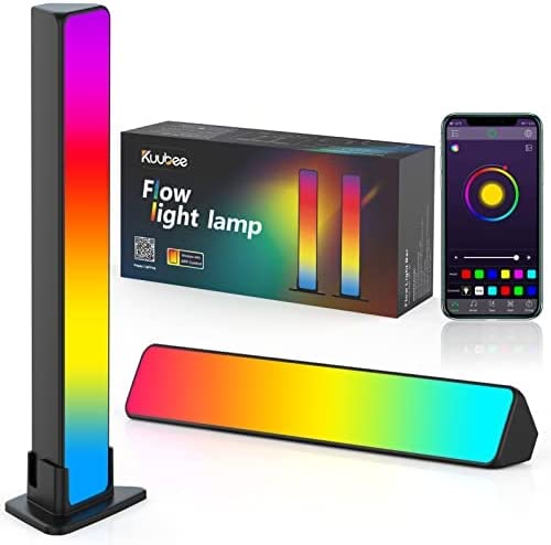 Smart LED Lampe, Kuubee RGB Lampe d'ambiance avec 20 Effets d'éclairage et 8 Modes de Musique, Lampe d’ambiance LED Gaming Light pour Divertissement, PC, TV, Les Jeux, Décoration de Chambre Fiche Technique et Prix au Maroc