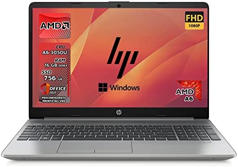 HP 255 G7 Ordinateur Portable 15.6 HD LED, Amd A4 , RAM 8 Go, ssd m.2 256 Go, Complet de Windows 10 Professional (Clavier QWERTY italien) Fiche Technique et Prix au Maroc