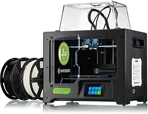 Bresser Imprimante 3D T-Rex WLAN FFF-3D avec Double extrudeuse (Bicolore), écran Tactile LCD et Corps de Cadre fermé en métal pour Une Taille allant jusqu'à 227 x 148 x 150 mm, Noir, Grand Format Fiche Technique et Prix au Maroc
