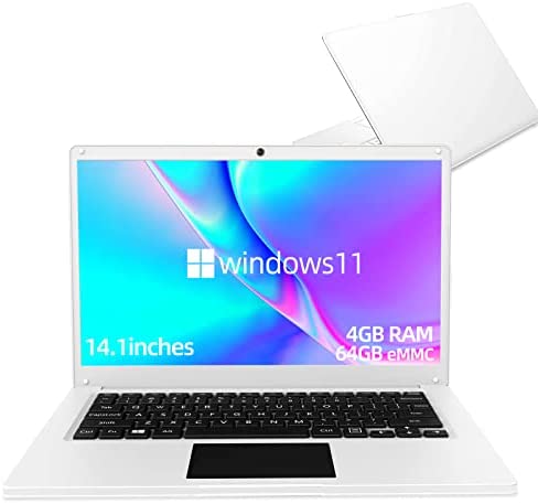 Ordinateur portable 14,1" Windows 11, Intel Celeron N3350, écran IPS FHD 1920 x 1080, ordinateur portable ultra fin, avec 4 Go de RAM 64 Go EMMC, BT4.2,clavier AZERTY français ordinateur de travail Fiche Technique et Prix au Maroc