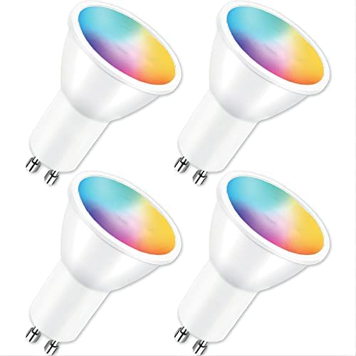 ANTELA Ampoule Connectée Gu10 5W 400LM WiFi LED RGB 2700K-6500K Compatible avec Alexa/Google Home, APP Télécommande, Contrôle Vocal, Ampoule Intelligente, 4 PCS Fiche Technique et Prix au Maroc
