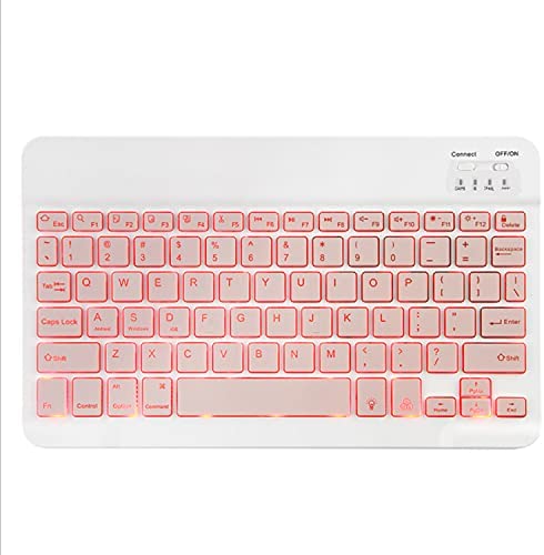 CHSTLS Clavier Rétro-éclairé sans Fil Bluetooth, [QWERTY-US Layout], 9.7-10.1" Portable Ultra Mince Batterie Rechargeable Compatible avec iOS/Andriod/Windows/Other Bluetooth Devices - Blanc Fiche Technique et Prix au Maroc