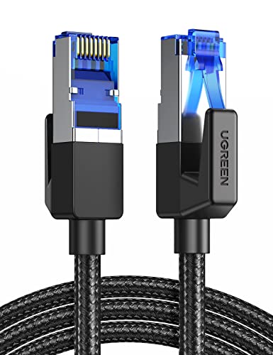 UGREEN Cat 8 Câble Ethernet Réseau RJ45 Super Débit 40Gbps 2000MHz Nylon Tressé Double Blindage Compatible avec Routeur Switch Modem Décodeur TV Box Internet PS5 PS4 Xbox Console de Jeux PC (1M) Avis, Fiche Technique et Prix au Maroc