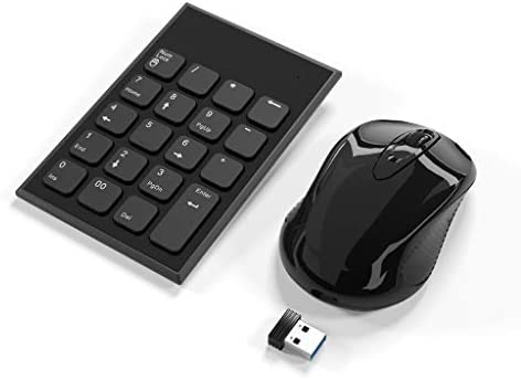 Pave Numerique sans Fil et Souris Combo, Yeemie Pro 2.4G Portable Clavier Numérique USB Ultra Fin et Souris pour Ordinateur Portable, Ordinateur de Bureau, Ordinateur PC - Un Seul Récepteur USB Fiche Technique et Prix au Maroc