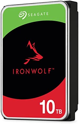 Seagate IronWolf 10 To, Disque dur interne NAS HDD – CMR 3,5 pouces SATA 6 Gbits/s 7 200 tr/min, 256 Mo de mémoire cache, pour stockage en réseau NAS RAID, services Rescue (ST10000VN000) Fiche Technique et Prix au Maroc
