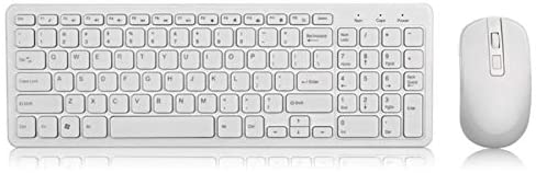MOVKZACV 2.4Ghz Combo Clavier Souris sans Fil Rechargeable, Clavier Plat, Portable Silencieux, Ergonomique Clavier Souris pour PC, Smart TV, Ordinateur de Bureau(Blanc) Fiche Technique et Prix au Maroc