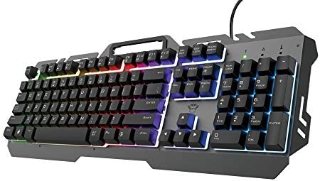Trust Gaming Clavier Gamer RGB GXT 853 ESCA - Clavier Filaire en Métal avec Éclairage LED arc-en-ciel, AZERTY Français, USB Plug & Play, PC/Ordinateur Portable Fiche Technique et Prix au Maroc