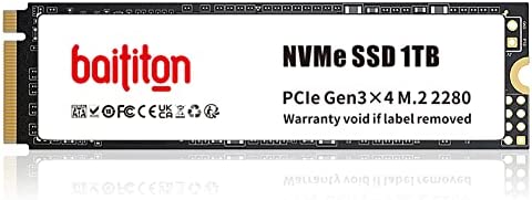 BAITITON 1To NVMe SSD M.2 2280 PCIe GEN3.0x4 1TB SSD Interne Lecture jusqu'à 3500 Mo/s Disque SSD Haute Performance Fiche Technique et Prix au Maroc