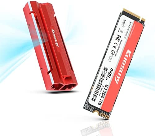 Kuesuny SSD NVMe M.2 PCIe Gen3x4 2280 1 To SSD intégré, jusqu'à 3800 Mo/s, compatible avec les ordinateurs portables et PC de bureau (rouge) Fiche Technique et Prix au Maroc