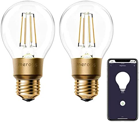 meross Ampoule Connectée WiFi, Lot de 2 Ampoules Edison LED E27 Compatible avec Alexa, Google Home et SmartThings, Blanc Chaud 2700K 810 LM Ampoule Intelligente Dimmable à Filament (Équivalente 60W) Fiche Technique et Prix au Maroc
