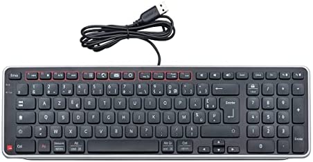 Contour Balance Keyboard Wired | Clavier Filaire | Mise en Page française | Super Mince | Pavé numérique + Touches multimédias | Maison et Bureau | pour Windows et Mac Fiche Technique et Prix au Maroc