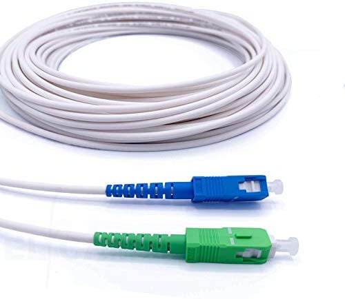 Elfcam - Câble/Rallonge Fibre Optique SC-APC à SC-UPC {Jarretière Optique pour Freebox Free – Delta – One – V2 – Mini – Révolution} Blanc/Vert (7M) Avis, Fiche Technique et Prix au Maroc