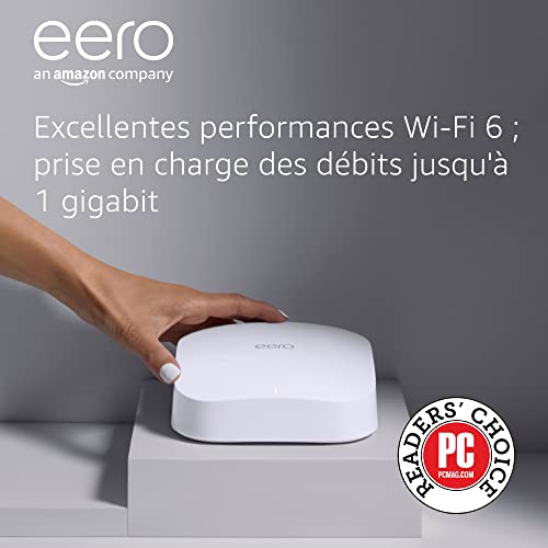Système de routeur Wi-Fi 6 maillé Amazon eero Pro 6 | Hub connecté Zigbee intégré | 1 pièce | Couvre jusqu'à 190 m² Avis, Fiche Technique et Prix au Maroc
