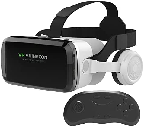 Zgsalvation Lunettes de réalité virtuelle 3D, Lunettes Bluetooth VR Boîte de réalité virtuelle 3D Google Cardboard Stereo Mic Headset Casque pour 4.7-7.2" Smartphone+Joystick Fiche Technique et Prix au Maroc