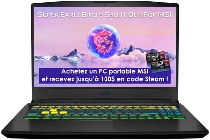 MSI Crosshair 15 C12VF-434FR : Intel Core I5 12450H - 16GB DDR5 - 512GB SSD - Nvidia RTX4060 - 15,6' Full HD 144Hz - Windows 11 Famille - Clavier Azerty FR - Ordinateur Portable Gaming Fiche Technique et Prix au Maroc