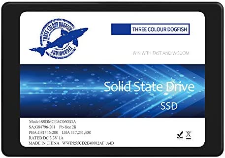 Dogfish Disque SSD SATA 2.5" 64GO Interne Disque Dur Haute Performance pour Ordinateur Portable SATA III 6Gb / s Comprend SSD 60GO 64GO 120GO 128GO 240GO 250GO 480GO 500GO 1TO (64GO, 2.5''-SATA3) Fiche Technique et Prix au Maroc