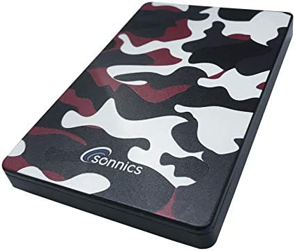 Sonnics 500GB Type C USB 3.1 Externes Portable Durs Disques pour Fenêtres PC, Mac, Smart TV, Xbox One/Série X & PS4 /PS5, Rouge Camo Fiche Technique et Prix au Maroc