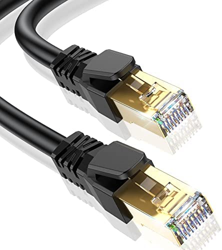 SWECENT Cat 8 Câble Ethernet 2M RJ45 Réseau Haut Débit 40Gbps 2000MHz SFTP Compatible avec PS5 PS4 PC TV Box Routeur Routeur Modem Consoles de Jeux Vidéo，câble LAN Professionnel Avis, Fiche Technique et Prix au Maroc