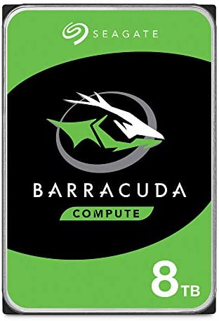 Seagate BarraCuda, 8 To, Disque Dur Interne HDD – 3,5 pouces, SATA 6 Gbit/s 7 200 tr/min, 256 Mo de mémoire cache, pour PC, Services De Récupération Des Données (ST8000DM004) Fiche Technique et Prix au Maroc
