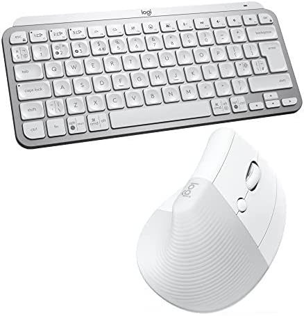 Logitech MX Keys Mini Clavier et souris sans fil verticale Lift, touches rétroéclairées, Bluetooth/récepteur USB Logi Bolt, silencieux, Windows/macOS/iPadOS, ordinateur portable/PC, AZERTY FRA - Blanc Fiche Technique et Prix au Maroc