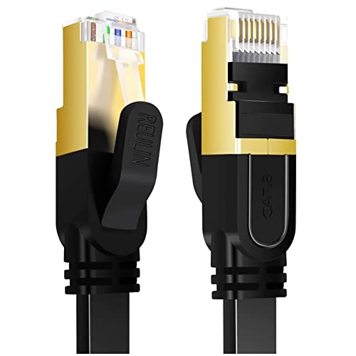 Reulin Ultra-Flexible, Câble Ethernet Plat CAT 8, Câble Réseau LAN CAT8, RJ45 Cable Internet 40-G (2,5 Mètre) Avis, Fiche Technique et Prix au Maroc