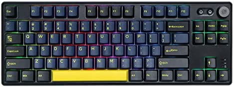 EPOMAKER CIDOO ABM084 TKL Clavier de Jeu mécanique RVB Triple Mode remplaçable à Chaud NKRO avec Mousse Poron, Bouton de contrôle en Aluminium, Touches PBT pour E-Sport Win/Mac/Linux/Android Fiche Technique et Prix au Maroc