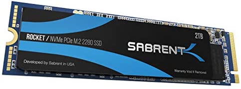 Sabrent M.2 NVMe SSD 2To Interne Solid State 3400 Mo/s Lecture, PCIe 3.0 X4 2280, Disque Dur Interne Haute Performance, Compatible avec PC, NUCs Laptops und desktops (SB-ROCKET-2TB) Fiche Technique et Prix au Maroc