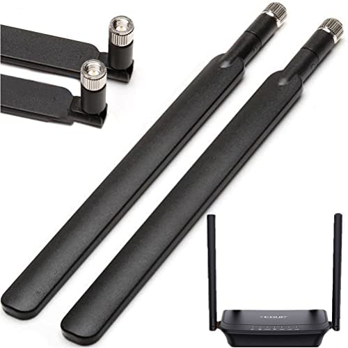 Retoo Lot de 2 antennes externes 4G LTE WiFi pour Huawei (B593 B890 B315 B310 B880 B525) 8 dBi, amplificateur signal SMA, compatible avec ASUS, TP-link, carte réseau PCIE, Internet Noir Fiche Technique et Prix au Maroc