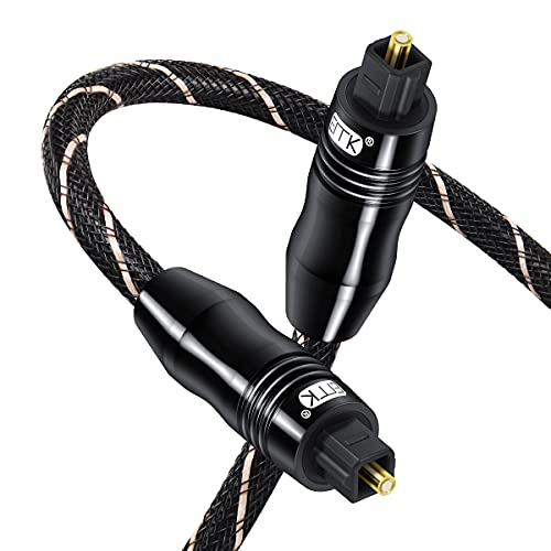 EMK Câble optique audio numérique Câble à fibre optique Toslink Digital Coque en alliage d'aluminium Mâle à Mâle pour Home Cinéma HiFi, Barre de son, TV, Xbox, DVD, Haut-parleur Noir (1 m) Avis, Fiche Technique et Prix au Maroc