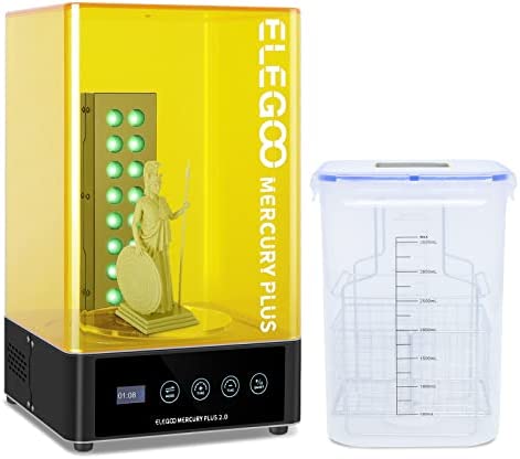 ELEGOO Mercury Plus 2.0 Machine 2 en 1 de Nettoyage Lavage et de Durcissement Wash and Cure pour Modèles en résine avec Seau de Lavage pour imprimante 3D LCD/DLP/SLA Mars Photon Mono Photon S Fiche Technique et Prix au Maroc