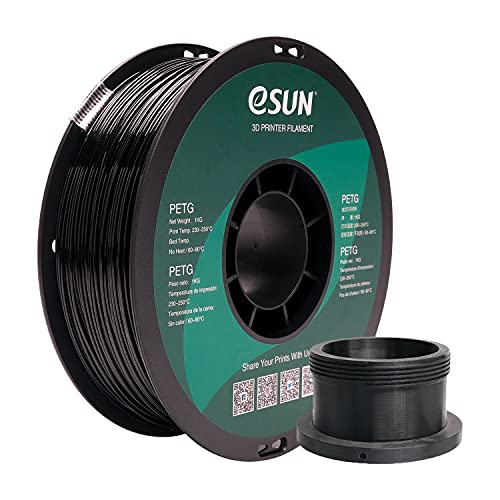 eSUN PETG Filament 1.75mm, Imprimante 3D Filament PETG, Précision Dimensionnelle +/- 0.05mm, 1KG Bobine (2.2 LBS) Filament d'impression 3D pour Imprimante 3D, Noir Solide Fiche Technique et Prix au Maroc