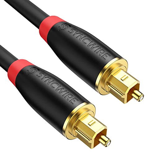 Syncwire Cable Optique Audio Numérique Cordon Fibre Optique Toslink Digital 24K Platinum Male à Male pour HiFi Home Cinéma, Sound Bar, TV, PS4, Xbox, Amplificateur, Playstation, Freebox - 1.8M Noir Avis, Fiche Technique et Prix au Maroc