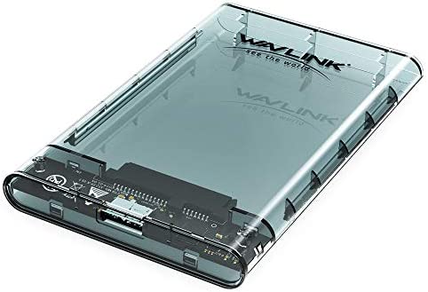 WAVLINK Boîtier de disque dur externe 2,5 "pour disque dur SATA SSD 2,5" 9,5 ou 7 mm, montage sans outil, accélération UASP [Transparent] Fiche Technique et Prix au Maroc